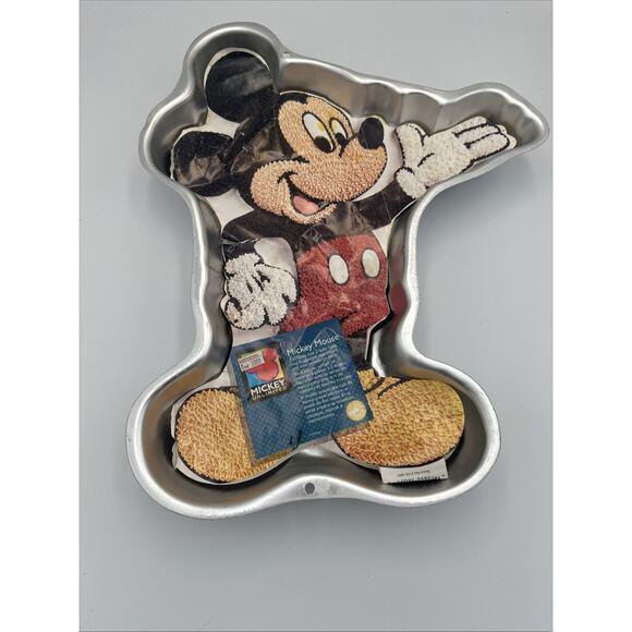 Vintage 1995 Wilton Mickey Mouse Cake Pan With Original Insert Instructions! - Picture 1 of 8